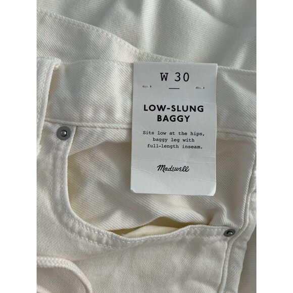 Madewell Low-Slung Baggy Jean: Airy Denim Edition Vintage Canvas Women's Sz 30 - Picture 7 of 16